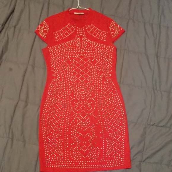 Red midi dress - Picture 1 of 5